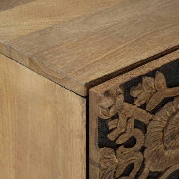 vidaXL Πλαϊνό γραφείο Καφέ 40x33x75cm Στερεό ξύλο μάνγκο