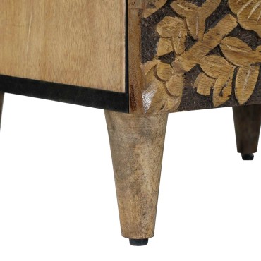 vidaXL Πλαϊνό γραφείο Καφέ 40x33x75cm Στερεό ξύλο μάνγκο