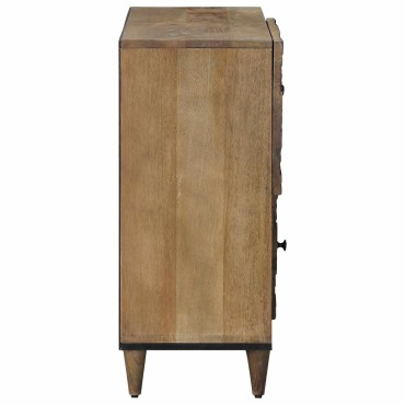 vidaXL Πλαϊνό γραφείο Καφέ 80x33,5x75cm Στερεό ξύλο μάνγκο