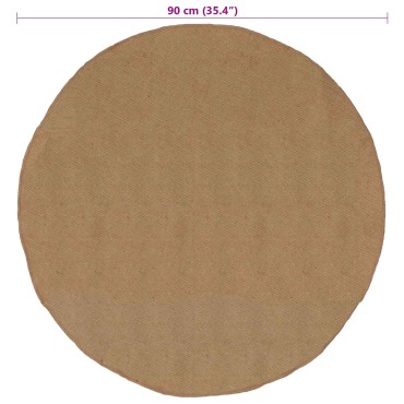 vidaXL Χαλιά χώρου Φυσικό Γιούτα 90cm