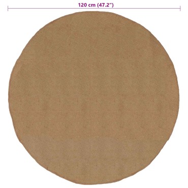 vidaXL Χαλιά χώρου Φυσικό Γιούτα 120cm