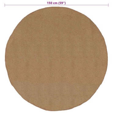 vidaXL Χαλιά χώρου Φυσικό Γιούτα 150cm