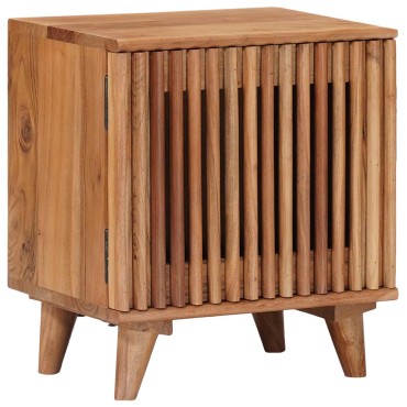 vidaXL Χειροποίητο Κομοδίνο Καφέ Τίκ 40x30x45cm 1 τεμ.