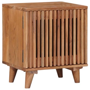 vidaXL Χειροποίητο Κομοδίνο Καφέ Τίκ 40x30x45cm 1 τεμ.