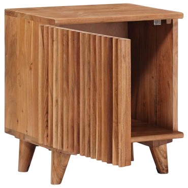 vidaXL Χειροποίητο Κομοδίνο Καφέ Τίκ 40x30x45cm 1 τεμ.
