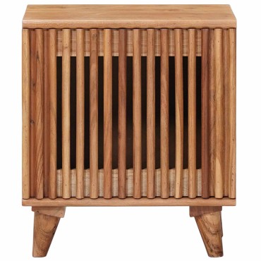 vidaXL Χειροποίητο Κομοδίνο Καφέ Τίκ 40x30x45cm 1 τεμ.