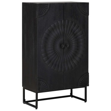 vidaXL Highboard Μαύρο 55x30x95 εκ 1 τεμ.