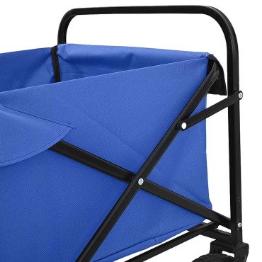 vidaXL Αναδιπλούμενο Τρόλεϊ Χειρός Μπλε 94 x 53 x 99 εκ Ύφασμα Oxford