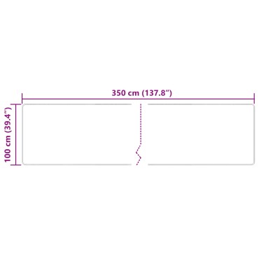 vidaXL Χαλί Runner MARSA Κρεμ 100x350cm Πολυέστερ και PVC