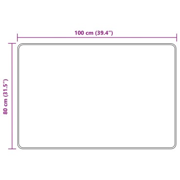 vidaXL Χαλί Runner MARSA Μπεζ 80x100cm Πολυέστερ και PVC