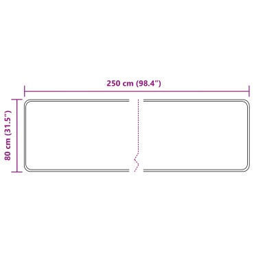 vidaXL Χαλί Runner MARSA Μπεζ 80x250cm Πολυέστερ και PVC
