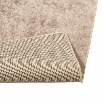 vidaXL Χαλί Runner MARSA Μπεζ 100x150cm Πολυέστερ και PVC