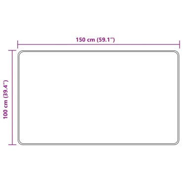 vidaXL Χαλί Runner MARSA Μπεζ 100x150cm Πολυέστερ και PVC