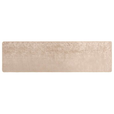 vidaXL Χαλί Runner MARSA Μπεζ 100x400cm Πολυέστερ και PVC