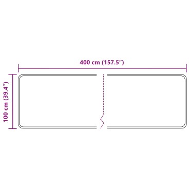 vidaXL Χαλί Runner MARSA Μπεζ 100x400cm Πολυέστερ και PVC