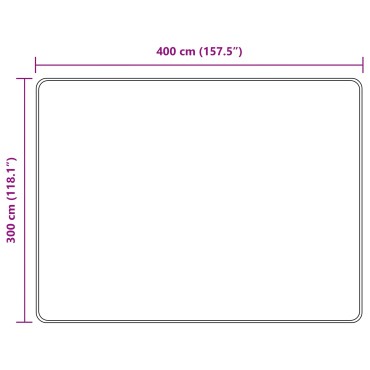 vidaXL Χαλί Runner MARSA Μπεζ 300x400cm Πολυέστερ και PVC