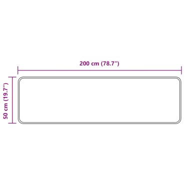 vidaXL Χαλί Runner MARSA Άμμος 50x200cm Πολυέστερ και PVC