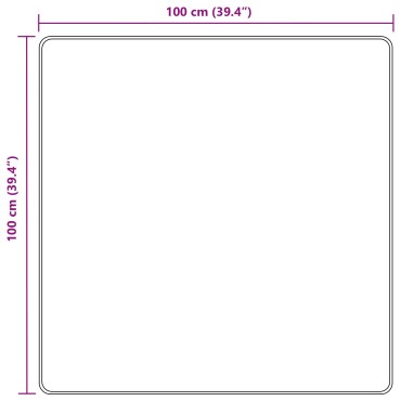 vidaXL Χαλί Runner MARSA Κίτρινο 100x100cm Πολυέστερ και PVC
