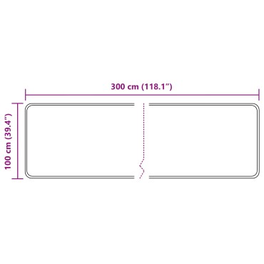 vidaXL Χαλί Runner MARSA Κίτρινο 100x300cm Πολυέστερ και PVC