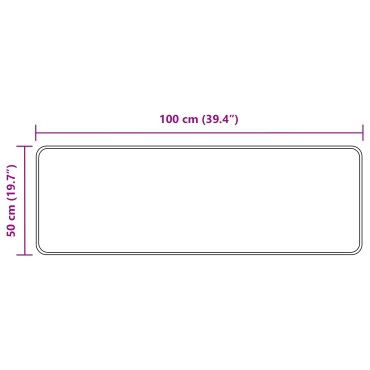 vidaXL Χαλί Runner MARSA Πολύχρωμο 50x100cm Πολυέστερ και PVC