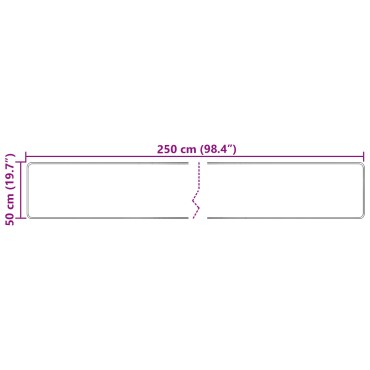 vidaXL Χαλί Runner MARSA Πολύχρωμο 50x250cm Πολυέστερ και PVC