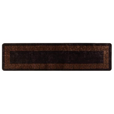 vidaXL Χαλί Runner MARSA Μαύρο 50x200cm Πολυέστερ και PVC