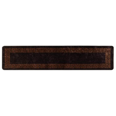 vidaXL Χαλί Runner MARSA Μαύρο 80x450cm Πολυέστερ και PVC