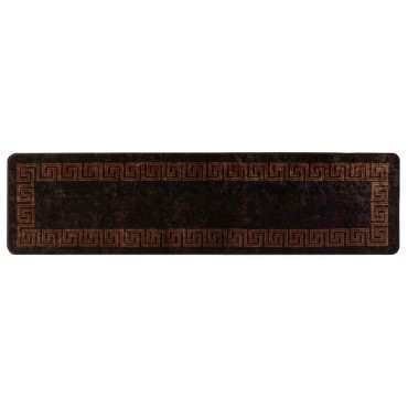 vidaXL Χαλί Runner MARSA Μαύρο 100x350cm Πολυέστερ και PVC