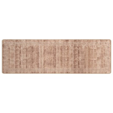 vidaXL Χαλί Runner MARSA Λευκό 80x350cm Πολυέστερ και PVC