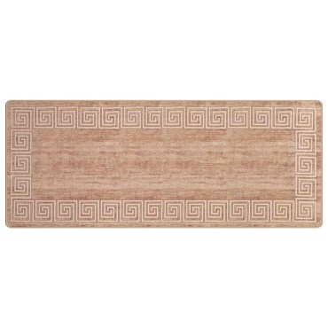 vidaXL Χαλί Runner MARSA Λευκό 100x350cm Πολυέστερ και PVC