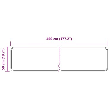 vidaXL Χαλί Runner MARSA Μαύρο 50x450cm Πολυέστερ και PVC