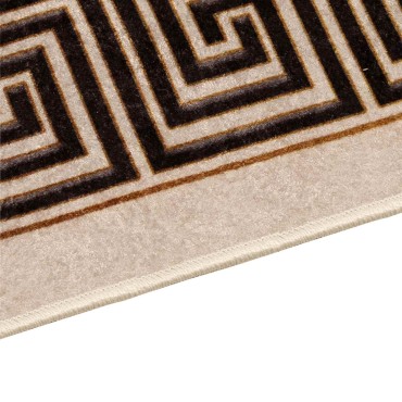 vidaXL Χαλί Runner MARSA Μαύρο 80x450cm Πολυέστερ και PVC