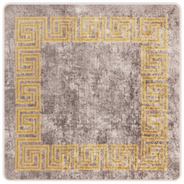 vidaXL Χαλί Runner MARSA Γκρι 100x100cm Πολυέστερ και PVC