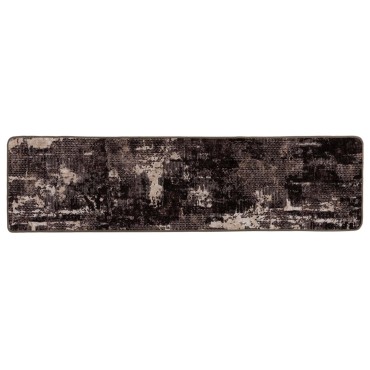 vidaXL Χαλί Runner MARSA Μαύρο 80x350cm Πολυέστερ και PVC