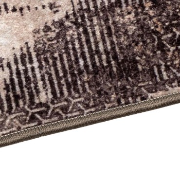 vidaXL Χαλί Runner MARSA Μαύρο 80x350cm Πολυέστερ και PVC
