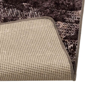 vidaXL Χαλί Runner MARSA Μαύρο 80x350cm Πολυέστερ και PVC