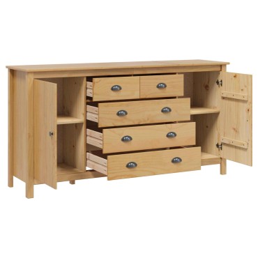 vidaXL Πλαϊνό γραφείο HILL Μέλι Καφέ 154x40x80cm Στερεό πεύκο