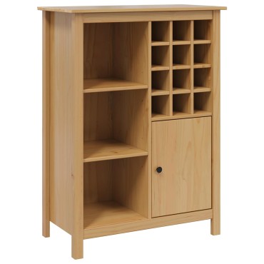 vidaXL Ντουλάπι κρασιού HILL Μέλι Καφέ 79.5x40x107.5 εκ 1 τεμ.