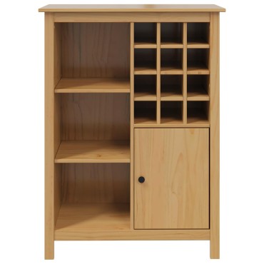 vidaXL Ντουλάπι κρασιού HILL Μέλι Καφέ 79.5x40x107.5 εκ 1 τεμ.