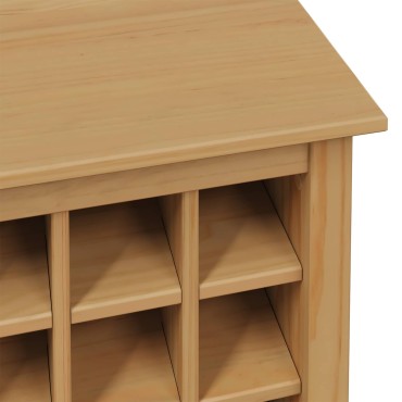 vidaXL Ντουλάπι κρασιού HILL Μέλι Καφέ 79.5x40x107.5 εκ 1 τεμ.