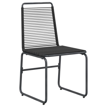 vidaXL Καρέκλες Κήπου 2 τεμ. Μαύρο Ρατάν 48x55x89,5cm
