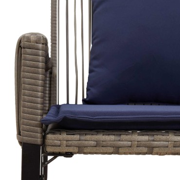 vidaXL Εξωτερικός πάγκος 2 -Seater 4 τεμ. 110x59x82cm Ορθογώνιος