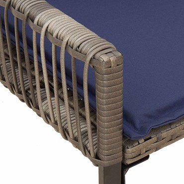vidaXL Εξωτερικός πάγκος 2 -Seater 4 τεμ. 110x59x82cm Ορθογώνιος