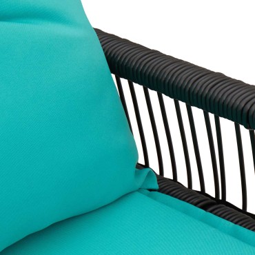 vidaXL Εξωτερικός πάγκος 2 -Seater 4 τεμ. 110x59x82cm Ορθογώνιος