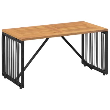 vidaXL Εξωτερικό Τραπέζι Μαύρο και Καφέ 80x40x40cm 1 τεμ.