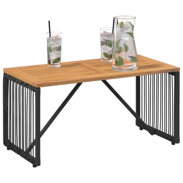 vidaXL Εξωτερικό Τραπέζι Μαύρο και Καφέ 80x40x40cm 1 τεμ.