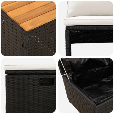 vidaXL Σειρά Καναπέ Εξωτερικού 4 -Seater 4 τεμ. 55x30x39 εκ