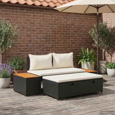 vidaXL Σειρά Καναπέ Εξωτερικού 4 -Seater 4 τεμ. 55x30x39 εκ