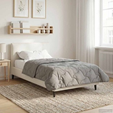 vidaXL Καλοκαιρινό Παπλωματοθήκη 155 x 200 εκ. Καλοκαίρι Ανοιχτό γκρι
