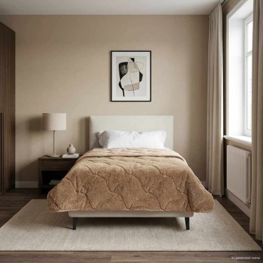 vidaXL Καλοκαιρινό Παπλωματοθήκη Ουαντινγκ Taupe 135 x 200 cm